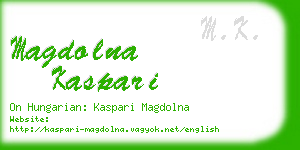 magdolna kaspari business card